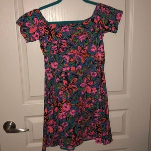 REVOLVE short, off the shoulder floral dress